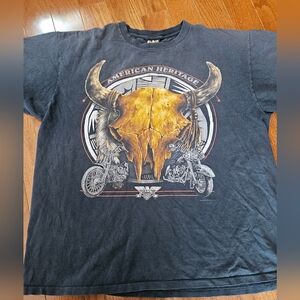 Mens Xl Harley Davidson 3d Emblem Biker T Shirt